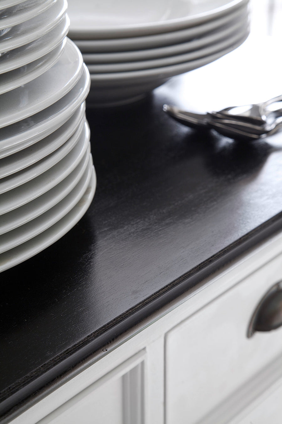Halifax Contrast Buffet - Wit met Black Top - levensstijl | Marcottestyle