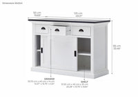 Halifax Contrast Buffet - Wit met zwart topje | Marcottestyle