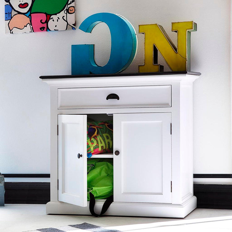 Halifax Contrast Small Buffet - White with Black Top – lifestyle | Marcottestyle