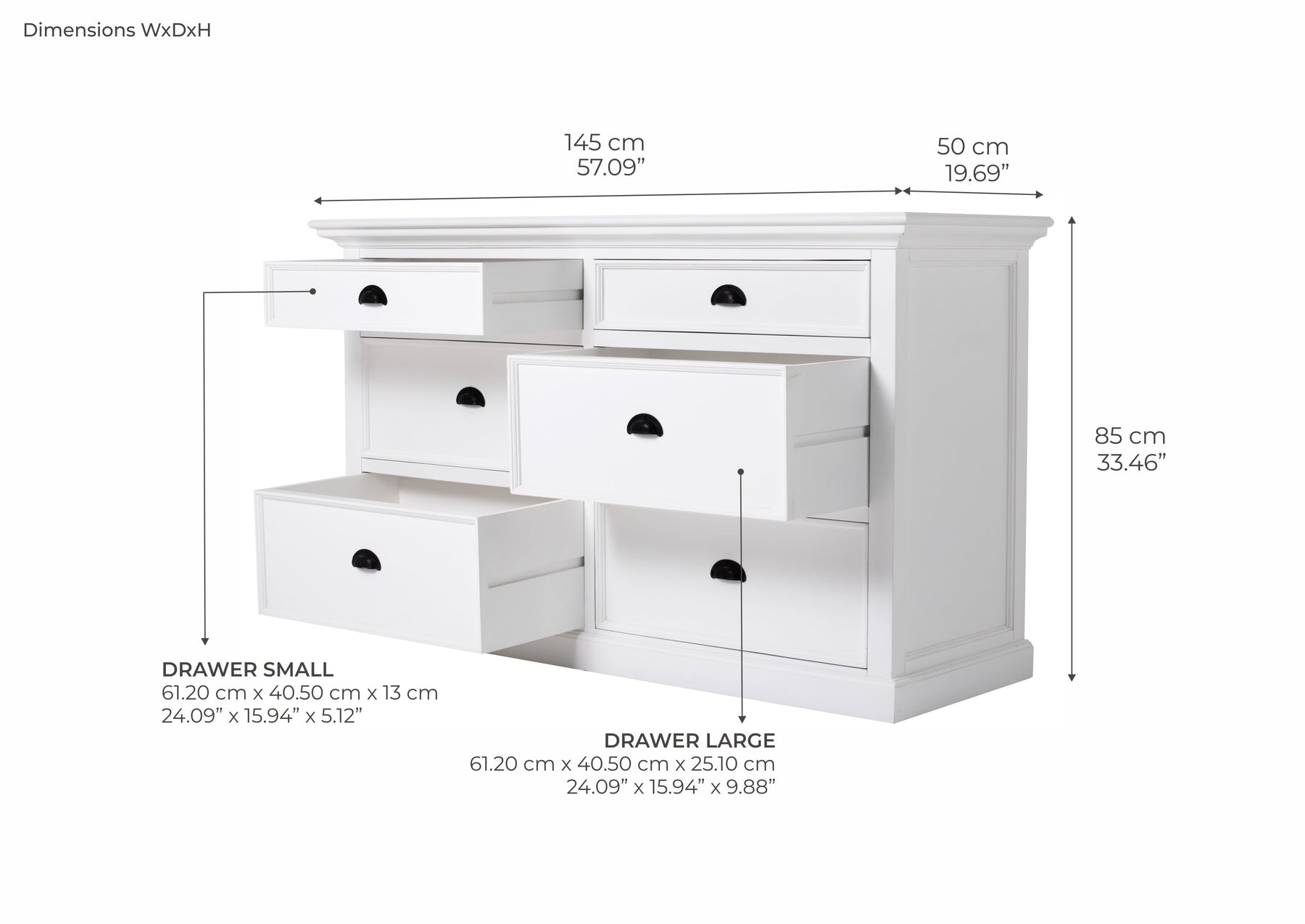 Dresser de chambre à Halifax - Blanc | Marcottestyle