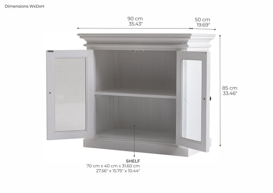 Halifax 2 Porte Buffet bas - Blanc