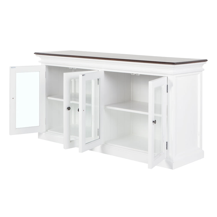 Halifax Accent Display Buffet with 4 Glass Doors - Lifestyle View | Marcottestyle