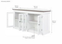 Halifax Accent Display Buffet mit 4 Glastüren - Lifestyle View | Marcottestyle
