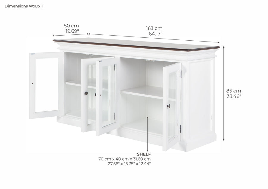 Halifax Accent Display Buffet mit 4 Glastüren - Lifestyle View | Marcottestyle