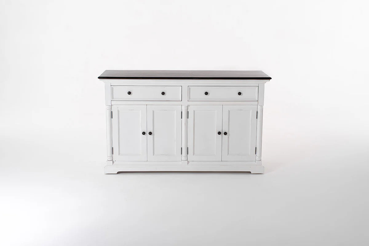 Provence Accent Buffet - White With Dark Brown Top | Marcottestyle