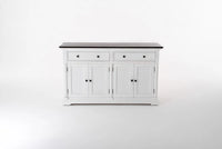 Provence Accent Buffet - Blanc Avec Marron foncé Top