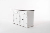 Provence Accent Buffet - Blanc Avec Marron foncé Top