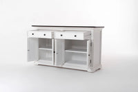 Provence Accent Buffet - Blanc Avec Marron foncé Top