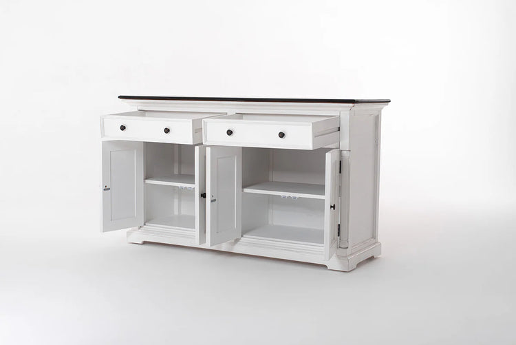 Provence Accent Buffet - White With Dark Brown Top | Marcottestyle