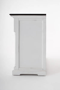 Provence Accent Buffet - Blanc Avec Marron foncé Top