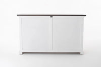 Provence Accent Buffet - Blanc Avec Marron foncé Top