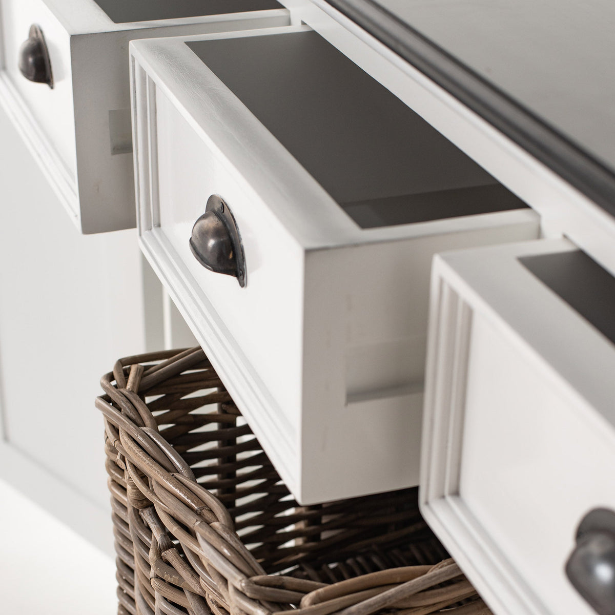 Halifax Contrast Buffet with 4 Baskets - Lifestyle View | Marcottestyle