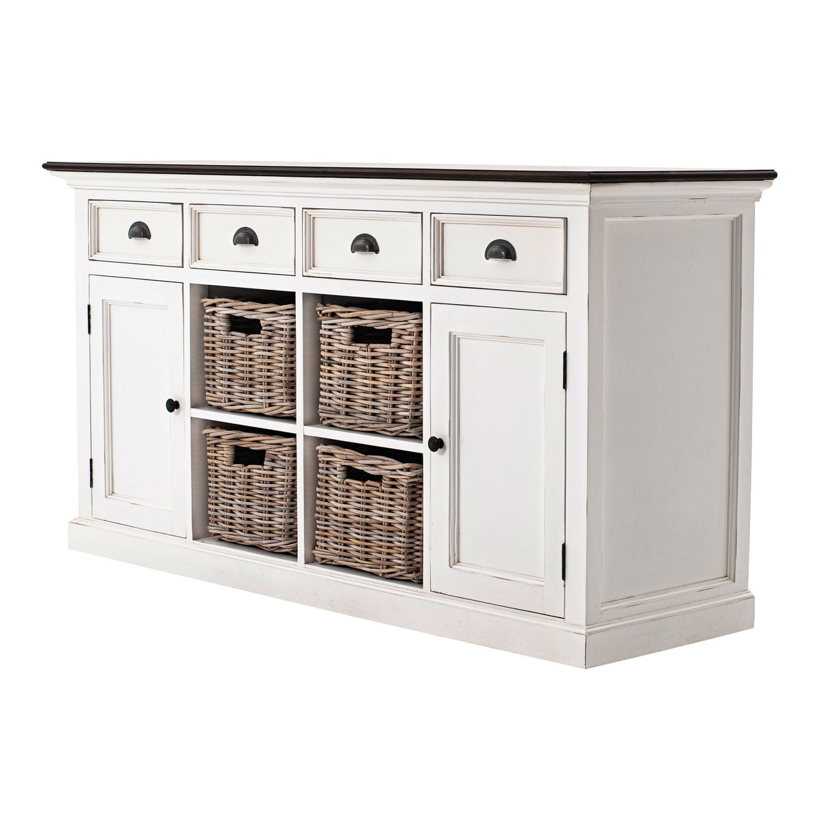 Halifax Accent Buffet with 4 Baskets - Lifestyle View | Marcottestyle