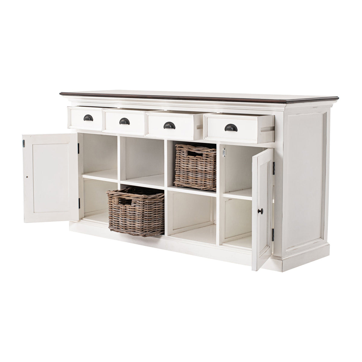 Halifax Accent Buffet with 4 Baskets - Lifestyle View | Marcottestyle