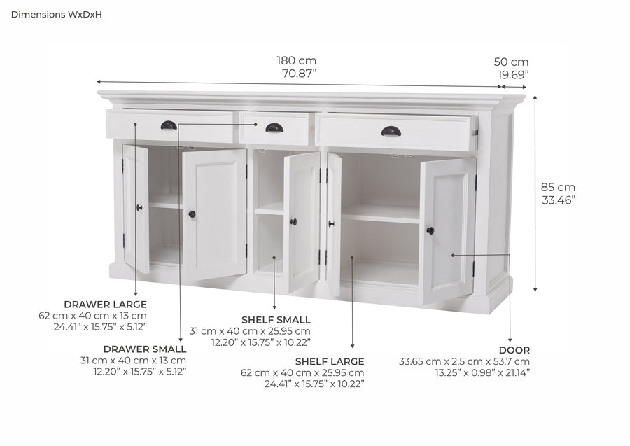 Buffet met 3 laden en 5 deuren | Marcottestyle