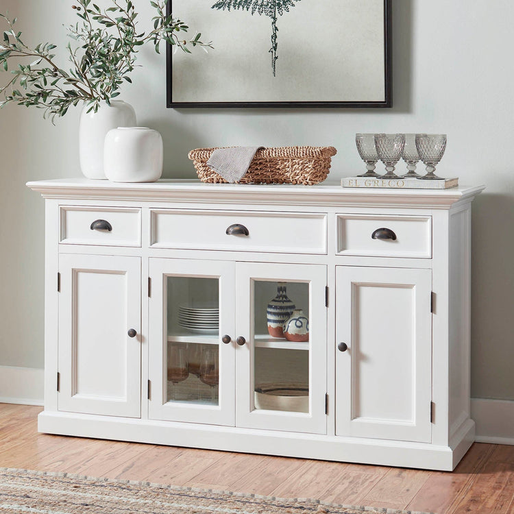 Halifax Buffet with 4 Doors 3 Drawers - Lifestyle View | Marcottestyle