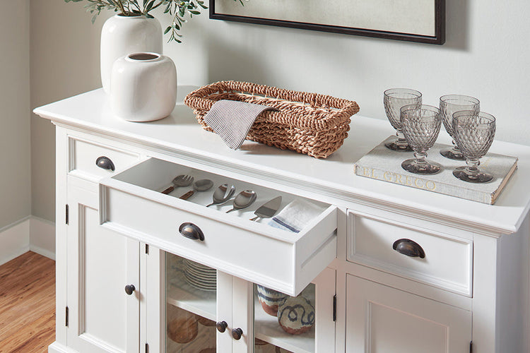 Halifax Buffet with 4 Doors 3 Drawers - Lifestyle View | Marcottestyle