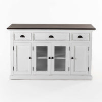 Buffet met 4 Deuren 3 Laden Witte Nood & Deep Brown | Marcottestyle