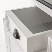 Buffet avec 4 Portes 3 Tiroirs - Classique Blanc & Noir