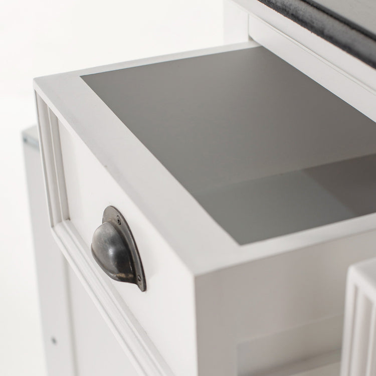 Buffet with 4 Doors 3 Drawers - Classic White & Black - Lifestyle View | Marcottestyle