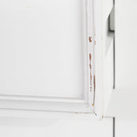 Halifax Accent Buffet avec 4 Portes 3 Tiroirs - Blanc Distress & Deep Marron