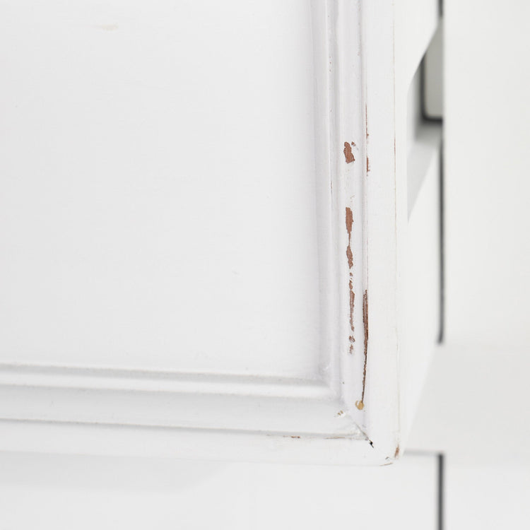 Halifax Accent Buffet with 4 Doors 3 Drawers - White Distress & Deep Brown - Lifestyle View | Marcottestyle