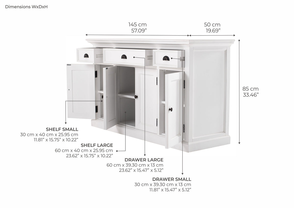 Buffet with 4 Doors 3 Drawers | Marcottestyle