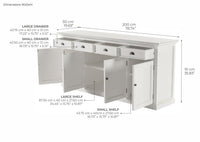 Halifax Buffet mit 4 Schubladen und 4 Türen - Lifestyle View | Marcottestyle