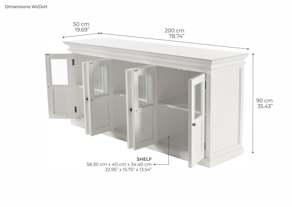 Halifax Buffet with 6 Glass Doors - Lifestyle View | Marcottestyle