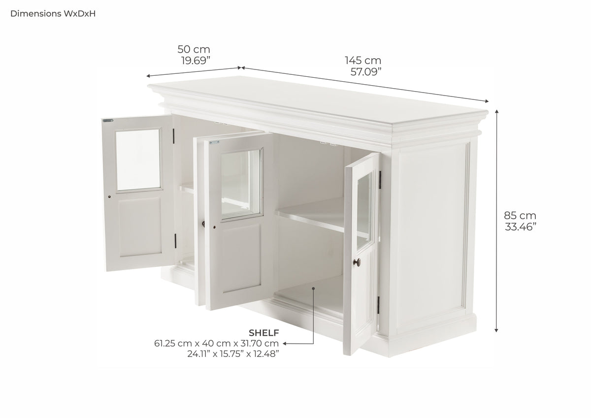 Halifax Buffet with 4 Glass Doors - Lifestyle View | Marcottestyle