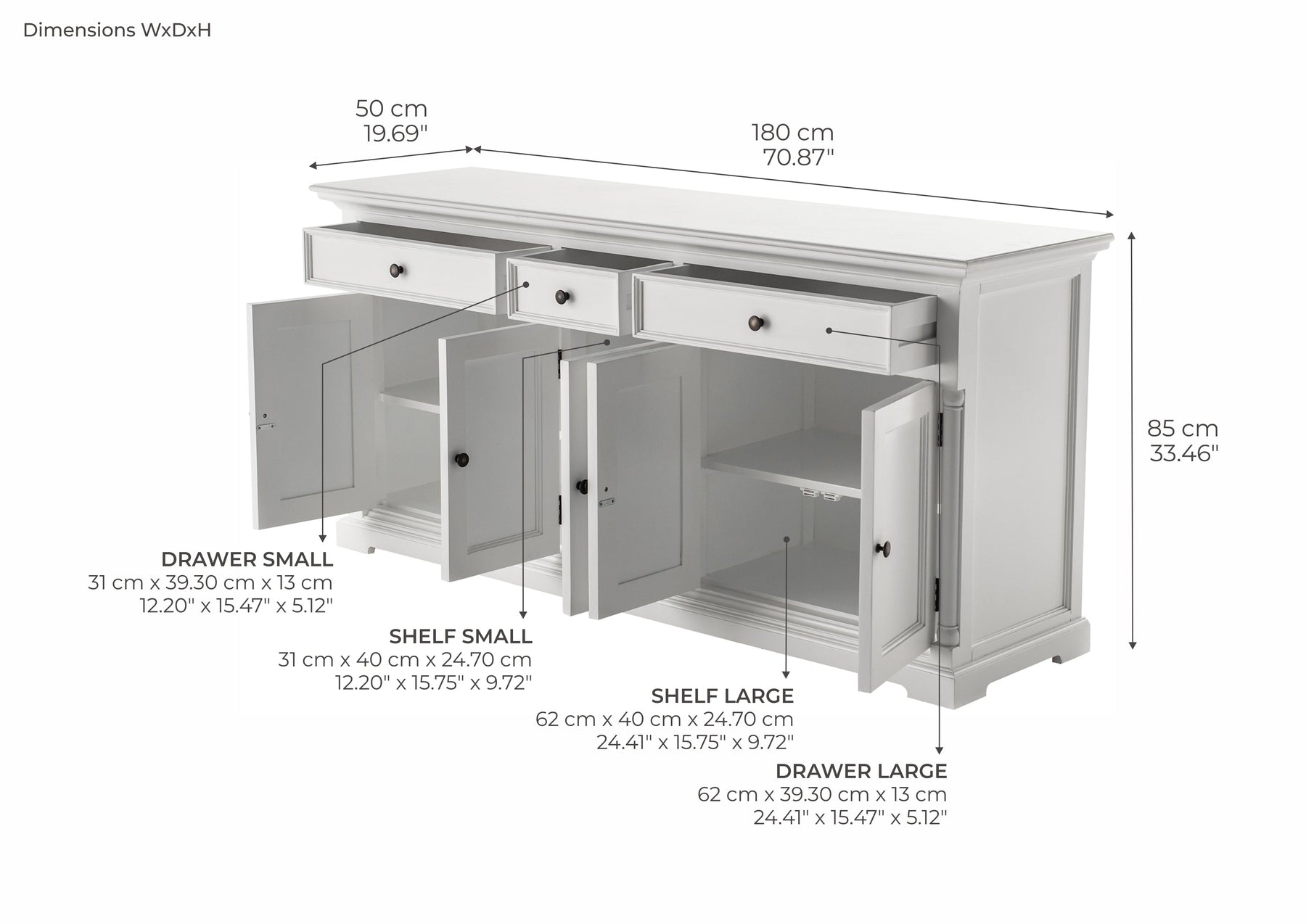 Provence - Buffet met 5 Deuren - Lifestyle View | Marcottestyle