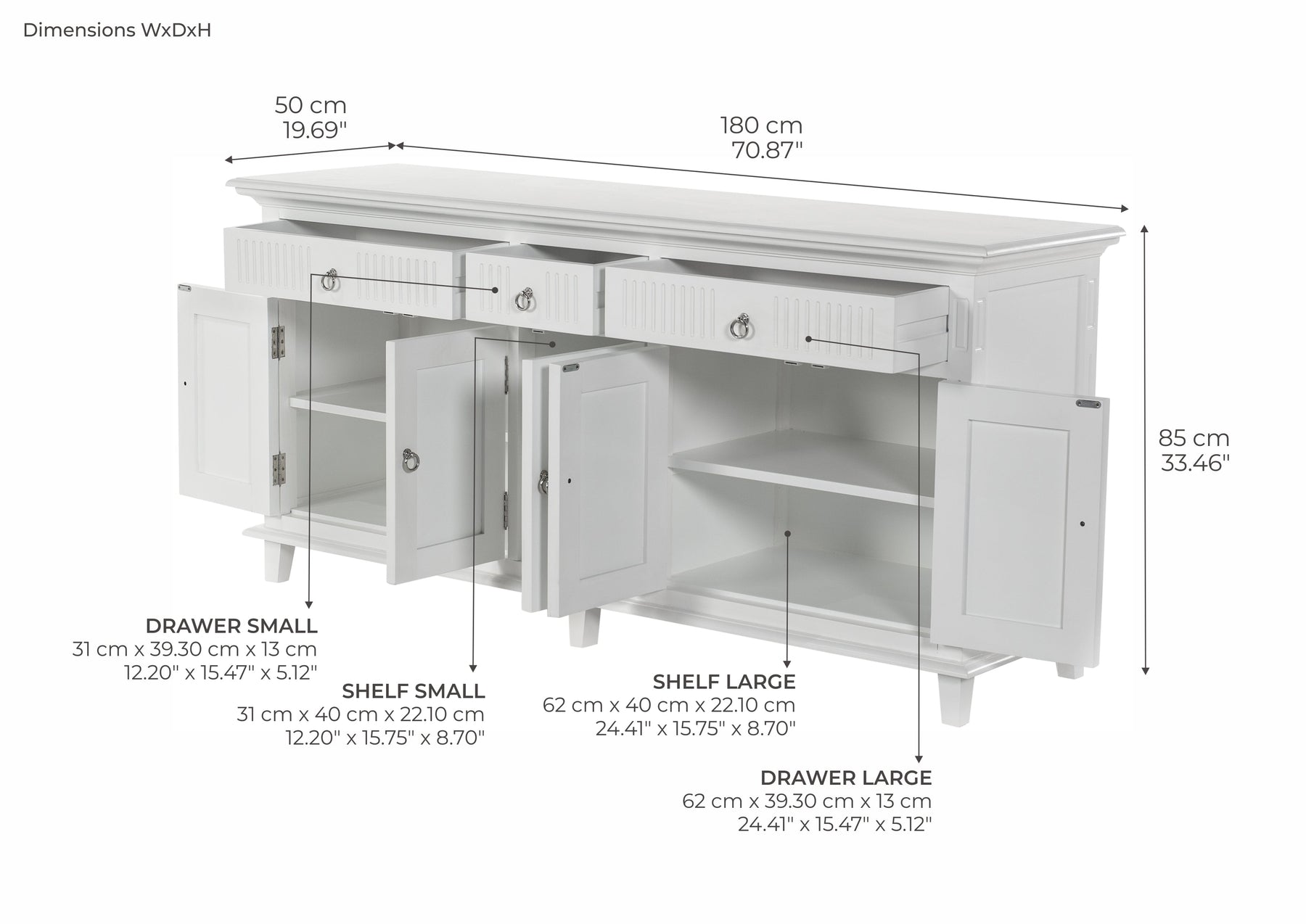 Skansen Buffet mit 5 Türen - Lifestyle View | Marcottestyle