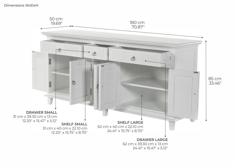 Skansen Buffet with 5 Doors - Lifestyle View | Marcottestyle
