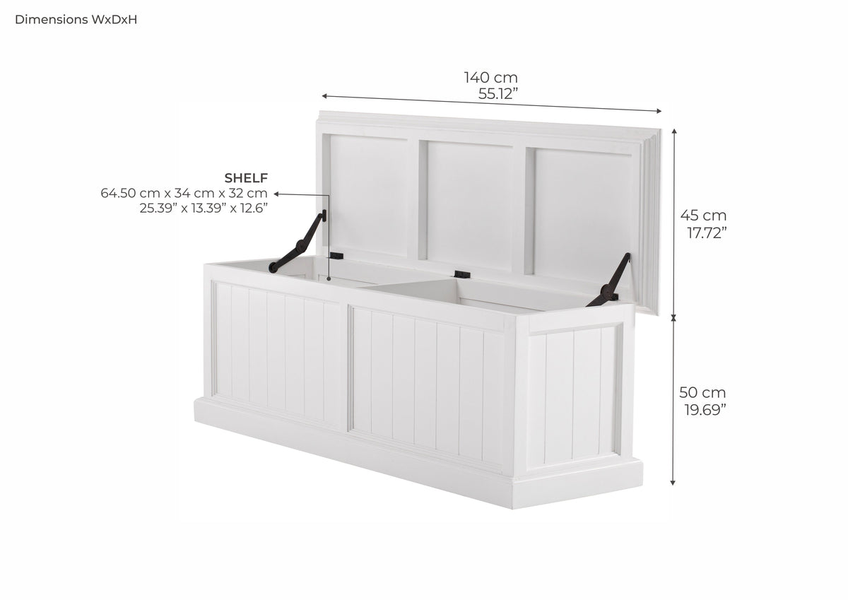 Halifax Medium Blanket and Storage Box - Weiß | Marcottestyle