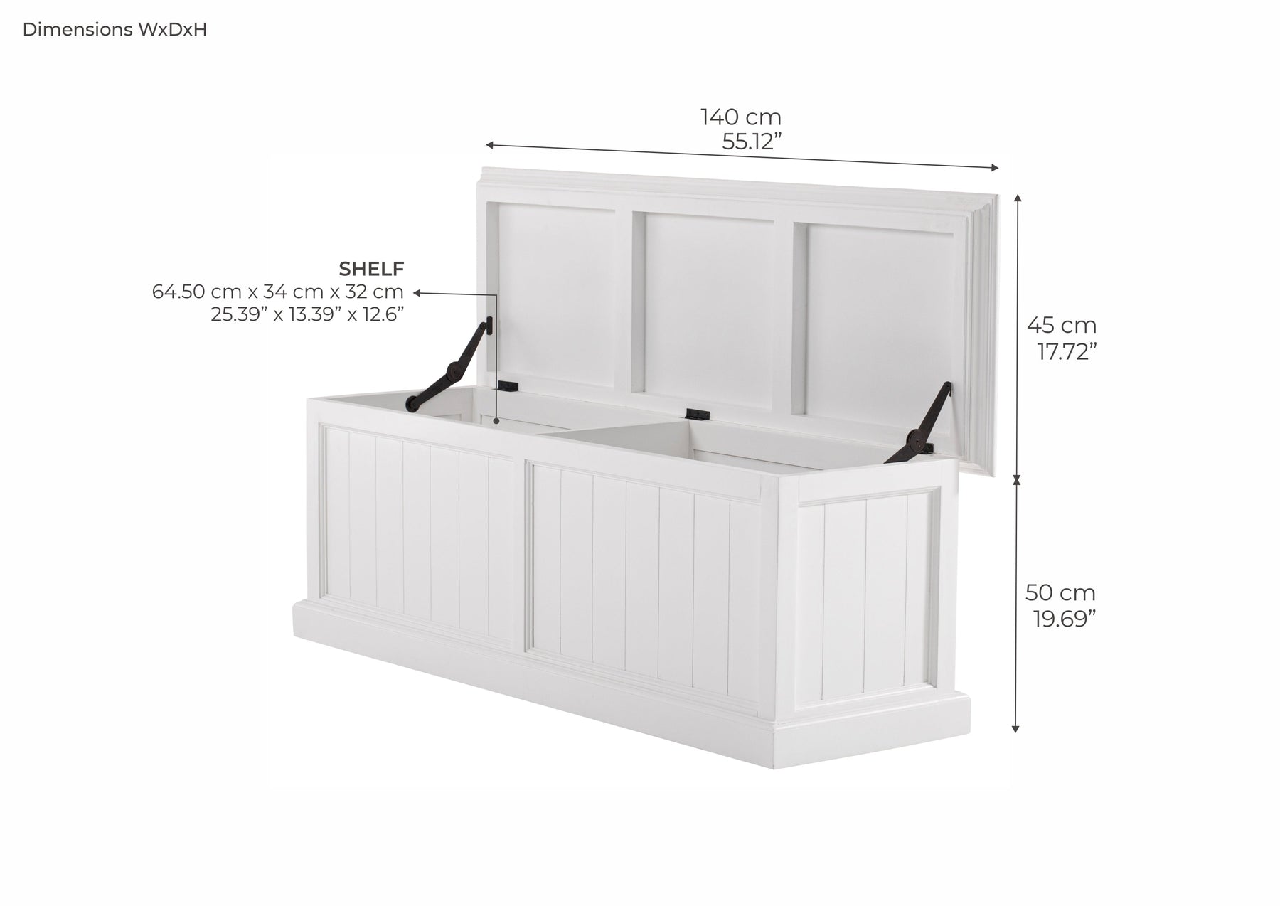 Halifax Medium Blanket and Storage Box - Blanc