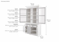 Halifax Buffet & Hutch - Weiß | Marcottestyle