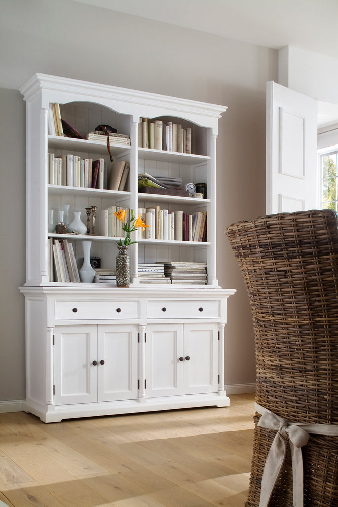 Provence Buffet and Open Hutch Cabinet - Blanc - lifestyle | Marcottestyle