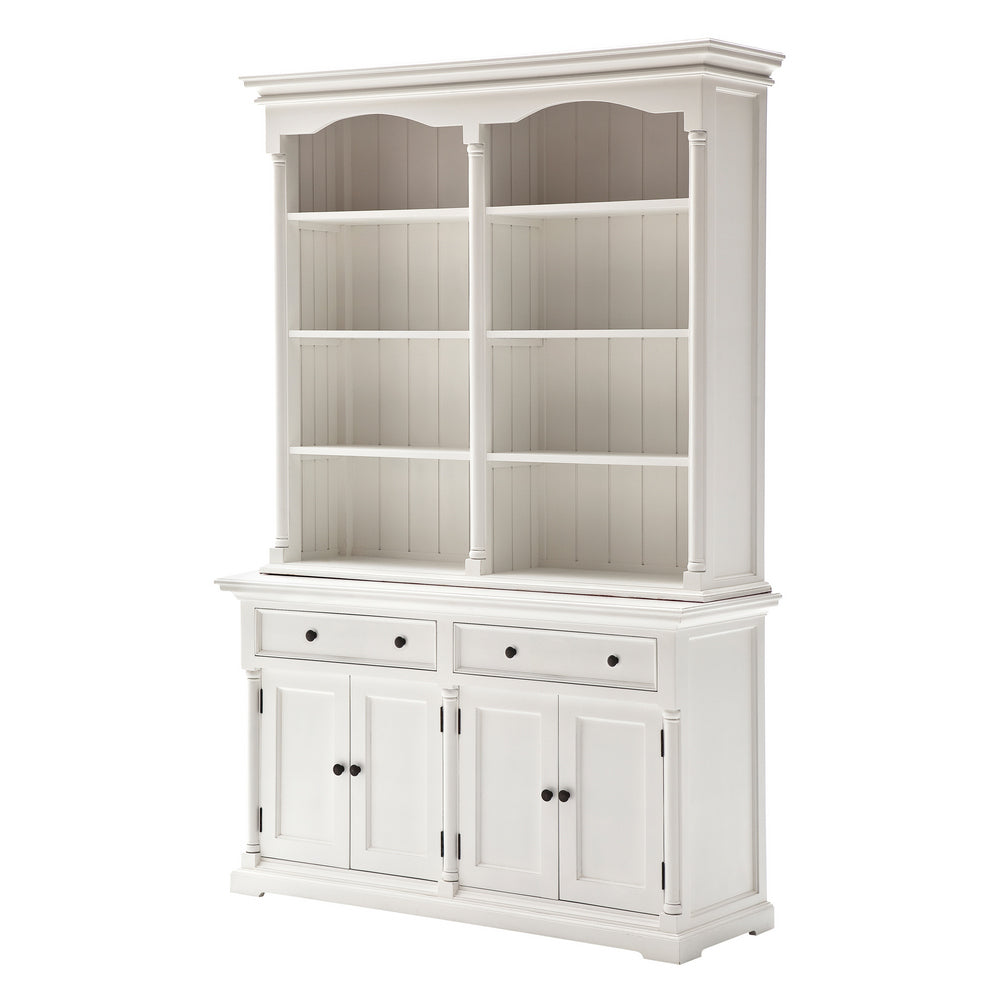 Provence Buffet and Open Hutch Cabinet - Blanc | Marcottestyle