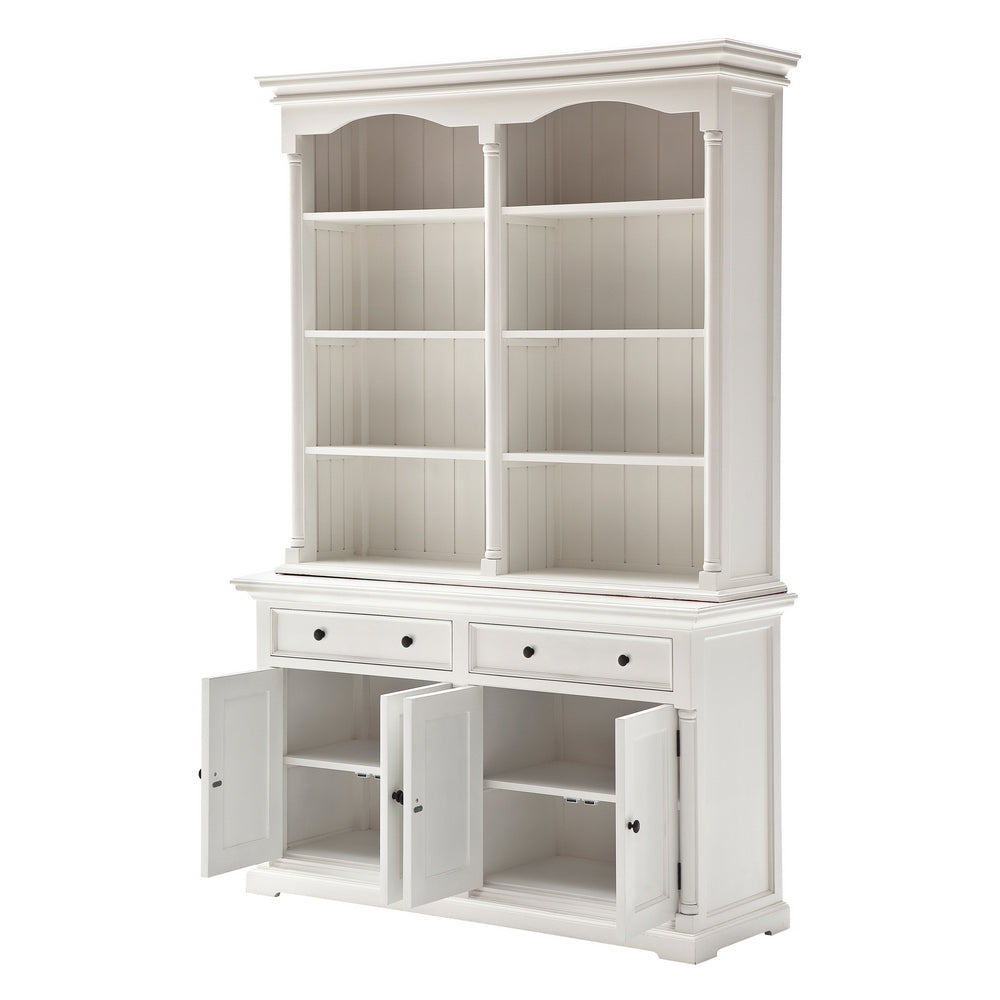 Provence Buffet and Open Hutch Cabinet - Blanc | Marcottestyle