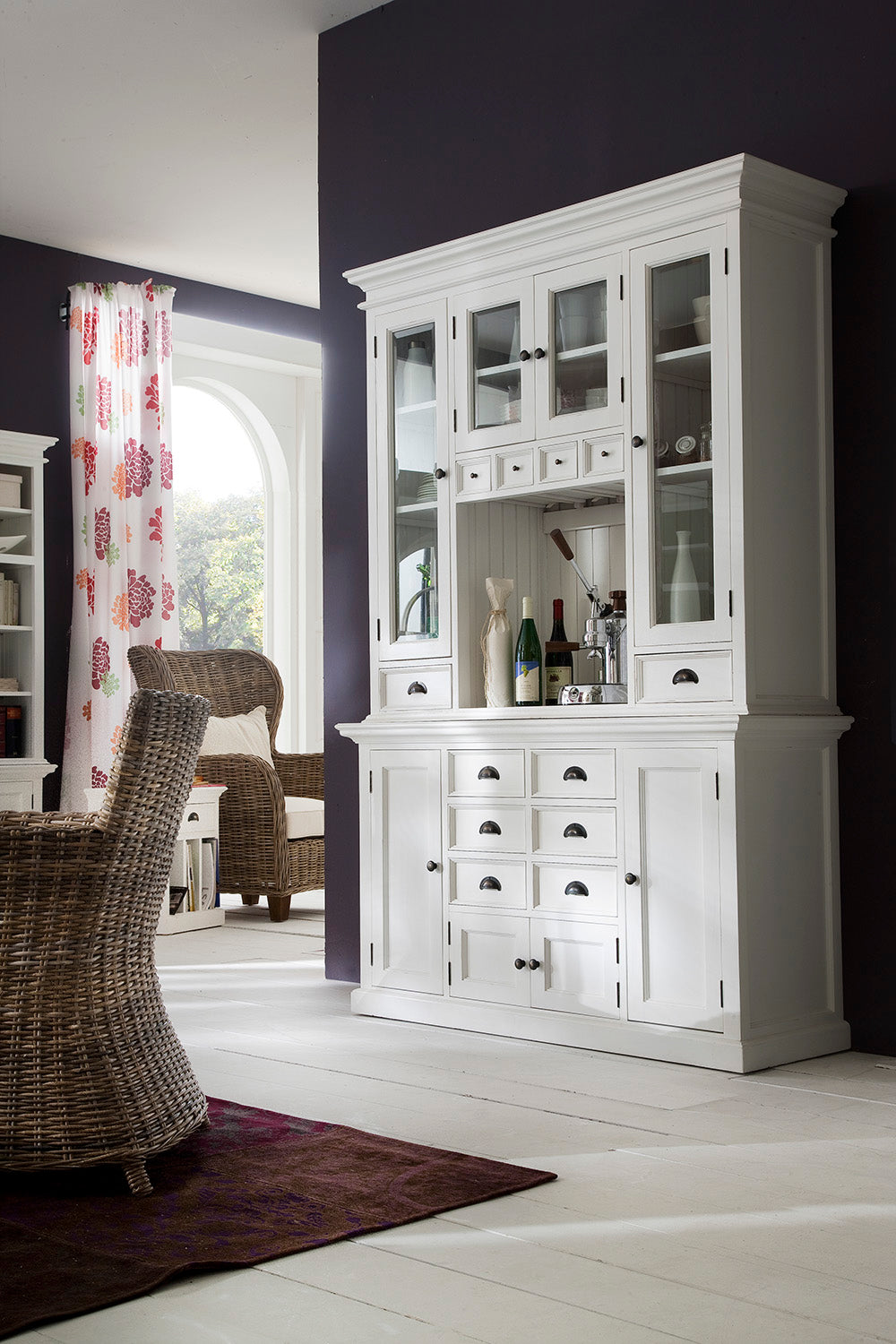 Halifax Kitchen Buffet & Hutch - Blanc - lifestyle | Marcottestyle