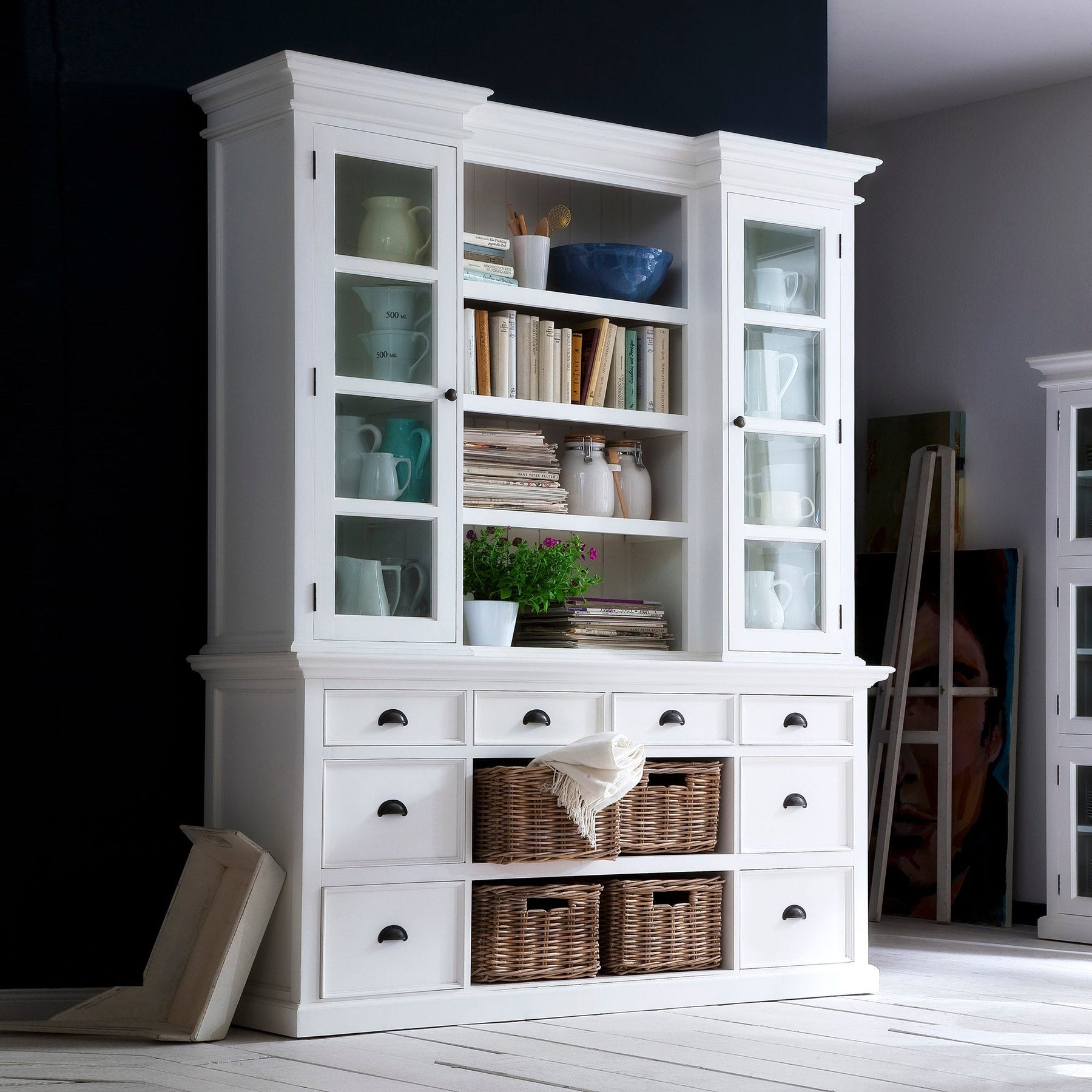 Halifax Buffet & Hutch - White - lifestyle | Marcottestyle