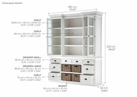 Halifax Buffet & Hutch - wit | Marcottestyle