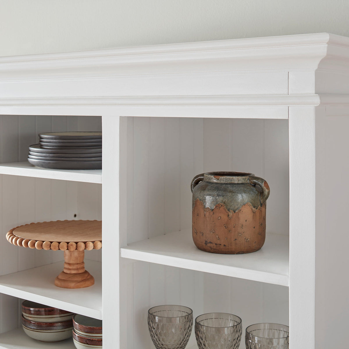 Buffet Hutch Unit with 2 Adjustable Shelves - Lifestyle View | Marcottestyle