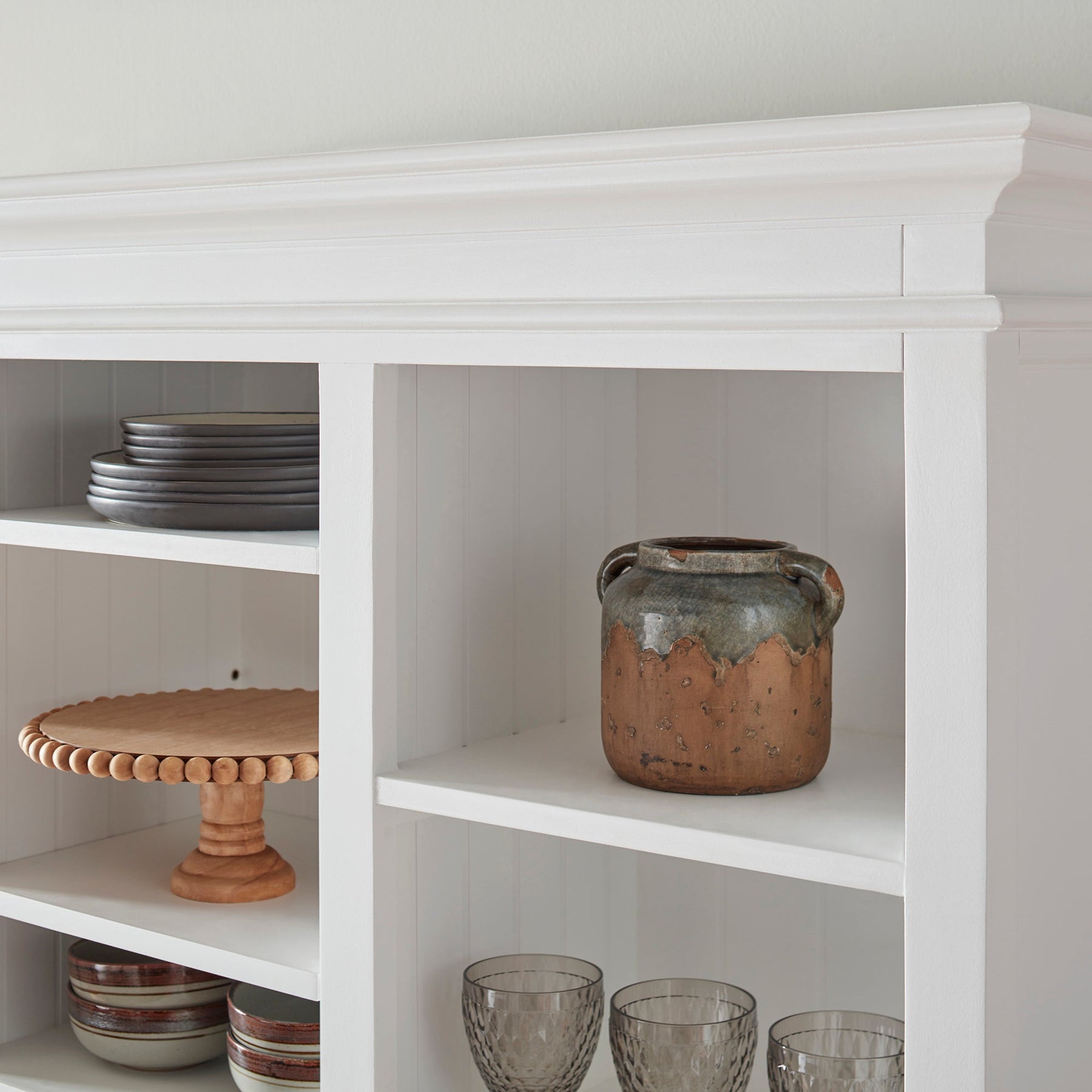 Buffet Hutch Unit with 2 Adjustable Shelves - Lifestyle View | Marcottestyle