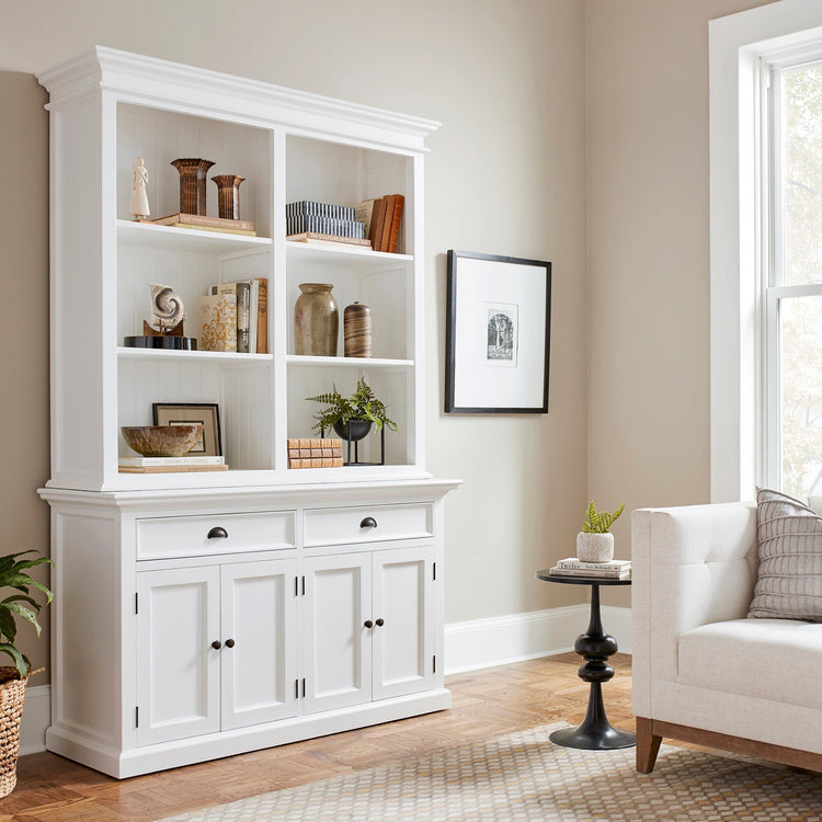 Buffet Hutch Unit with 6 Shelves - Lifestyle View | Marcottestyle