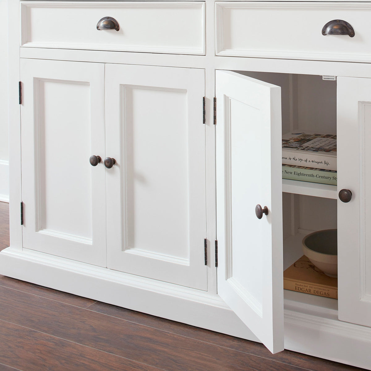 Buffet Hutch Unit with 8 Shelves - Lifestyle View | Marcottestyle