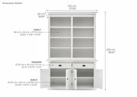 Buffet Hutch Unit with 8 Shelves - Lifestyle View | Marcottestyle