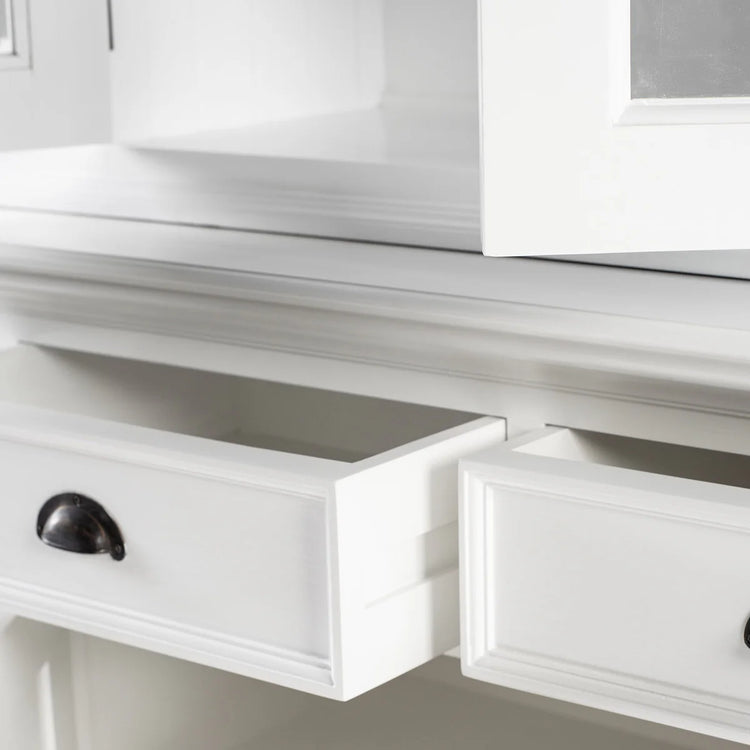 Buffet Hutch Unit with 4 Glass Doors - lifestyle | Marcottestyle