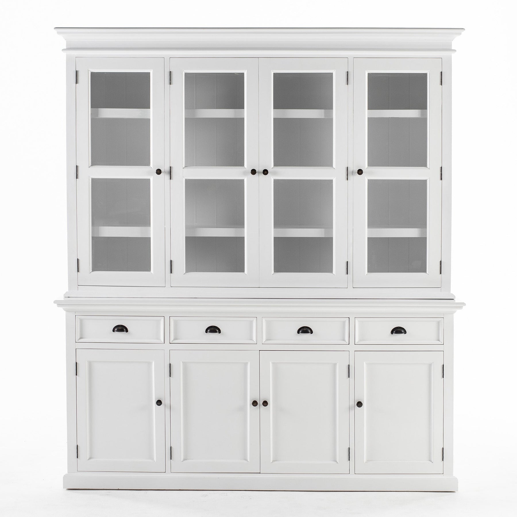 Buffet Vaisselier avec 4 Portes en verre