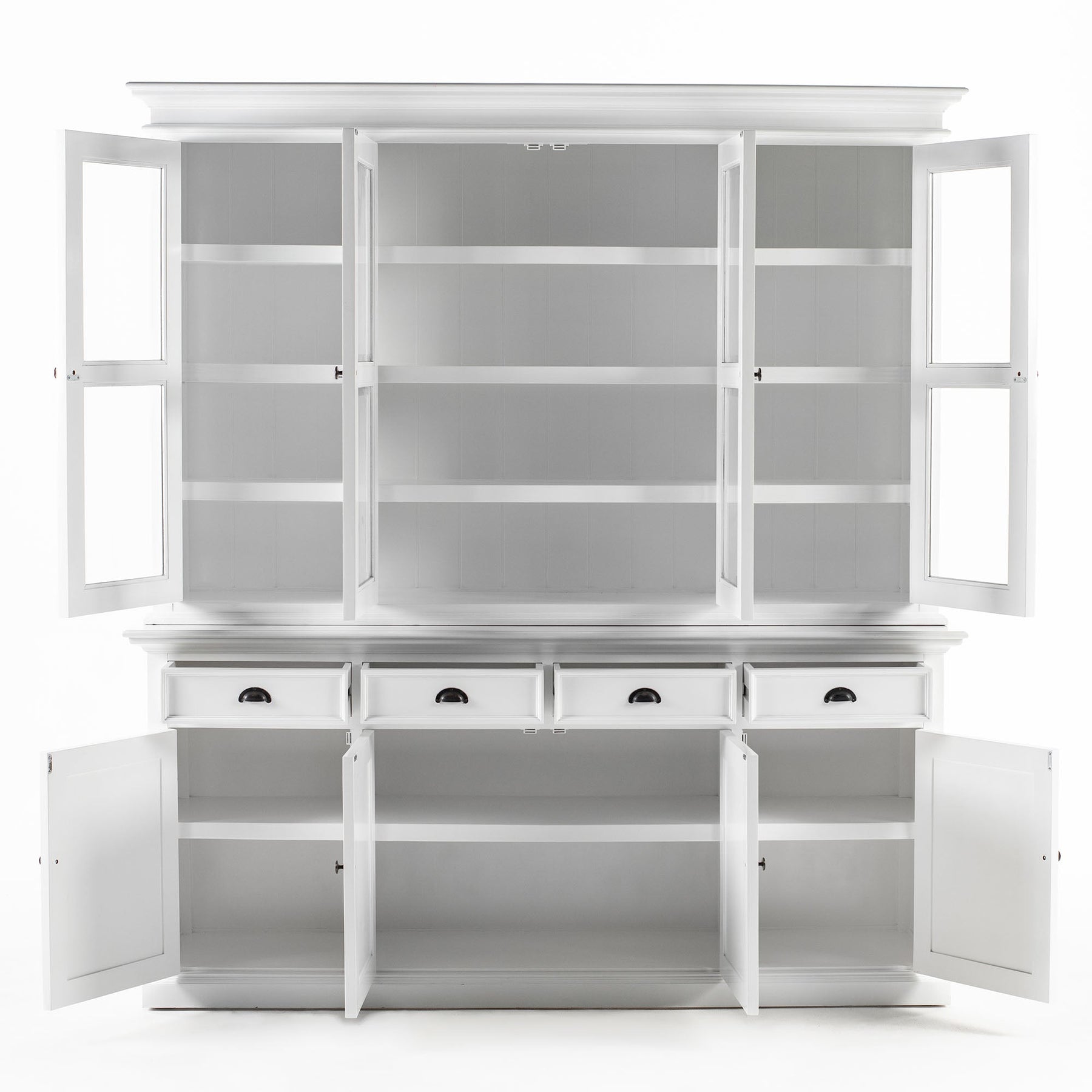 Buffet Vaisselier avec 4 Portes en verre